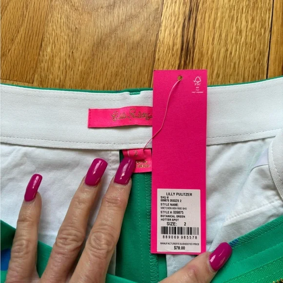 Lilly Pulitzer botanical green hotter, spot set - Picture 4 of 4